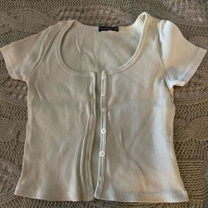 brandy melville zelly top light green